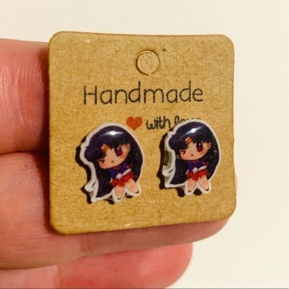 Sailor Mars stud earrings - Picture 1 of 4